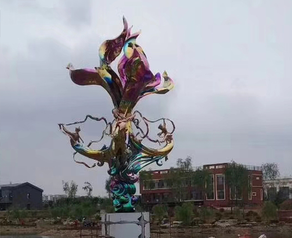 彩色不锈钢雕塑